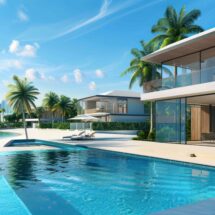 Dubai Luxusvillen Immobilien auf der künstlichen Insel The Palm Jumeirah Panorama