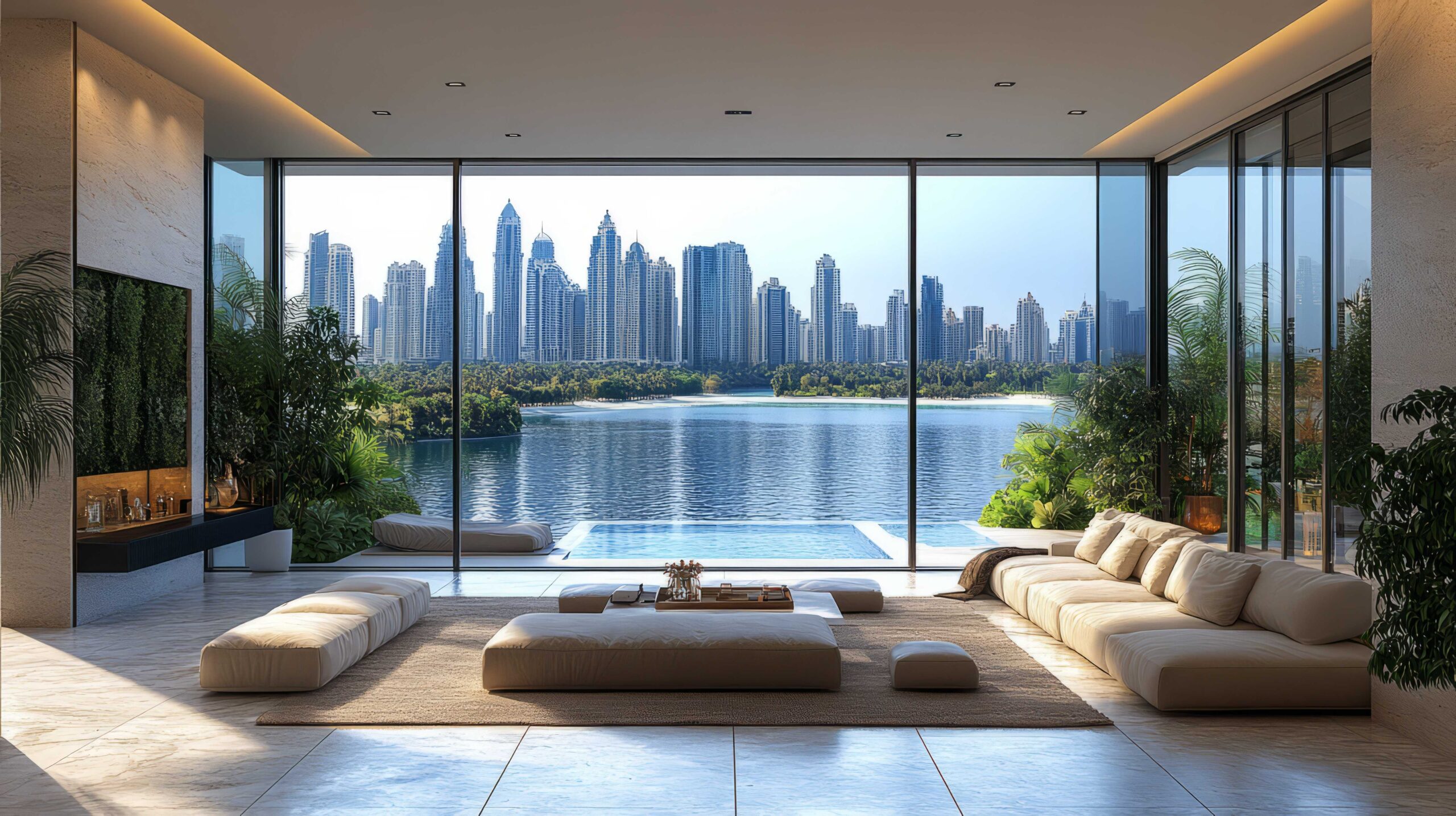 Luxuriöses Wohnen in Dubai: Wohnungsansicht für Immobilien